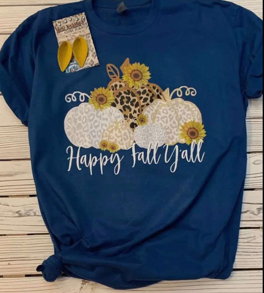 Happy Fall Y'all short sleeve t-shirt