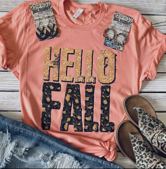 Hello Fall short sleeved t-shirt