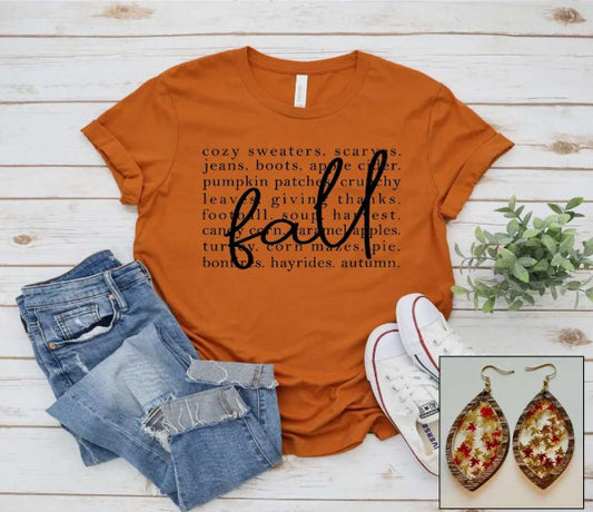 Fall short sleeved t-shirt