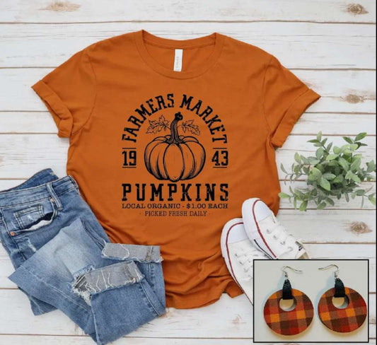 Farmers Market Pumpkins short sleeved t-shirt