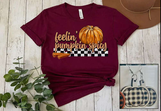 Feelin Pumpkin Spicy short sleeved t-shirt