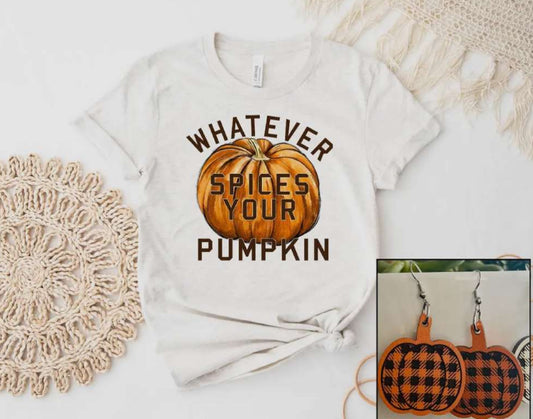 Whatever spices your pumpkin short sleeved t-shirt