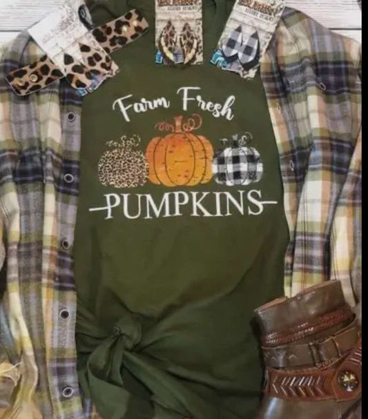 Farm Fresh Pumpkins short sleeved t-shirt